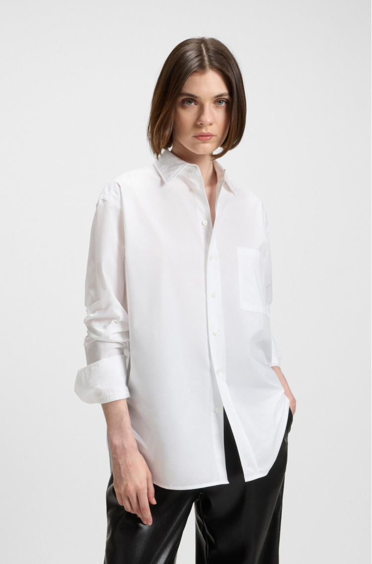 Рубашка с длинным рукавом Relaxed Fit для женщин (481851), цвет Белый - №2