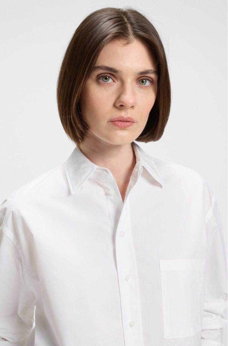 Рубашка с длинным рукавом Relaxed Fit для женщин (481851), цвет Белый - №5