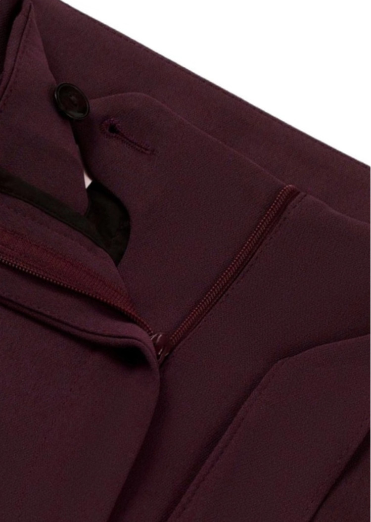 Брюки классика Relaxed Fit Высокая для женщин (481865), цвет Бордовый - №4