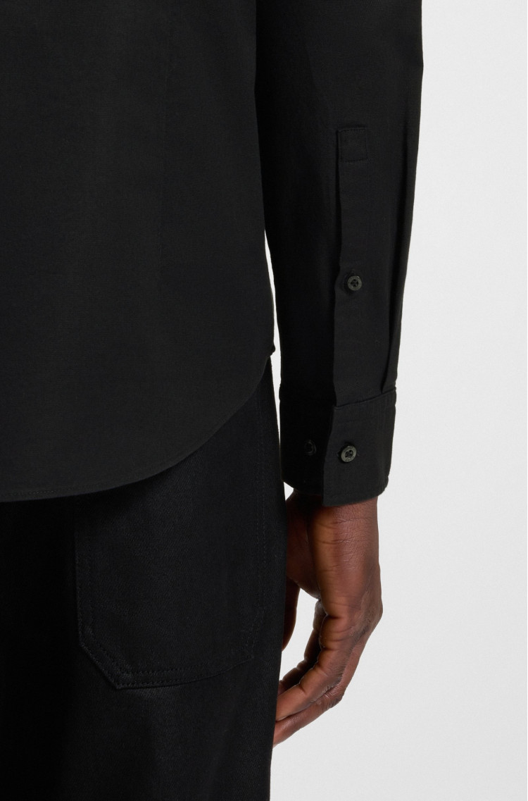 Сорочка повседневная Slim Fit для мужчин (481929), цвет Черный - №5