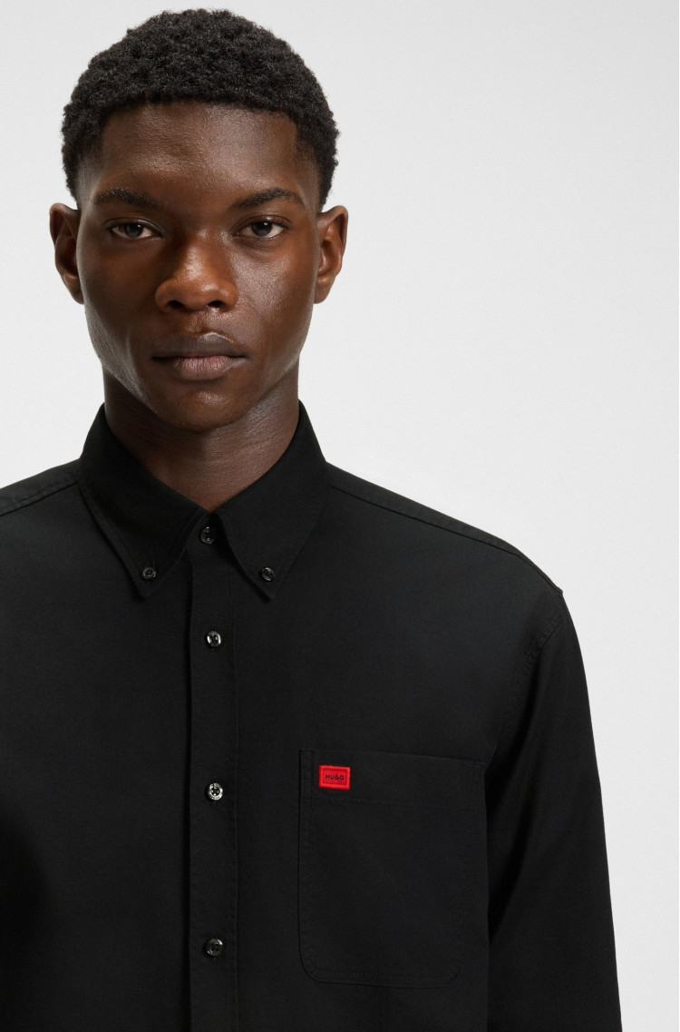 Сорочка повседневная Slim Fit для мужчин (481929), цвет Черный - №6