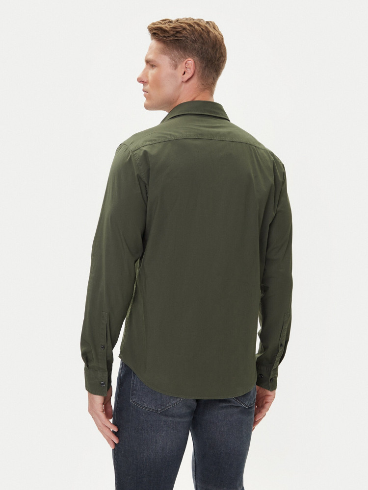 Сорочка повседневная Slim Fit для мужчин (481931), цвет Оливковый - №4