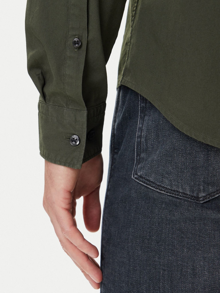 Сорочка повседневная Slim Fit для мужчин (481931), цвет Оливковый - №5