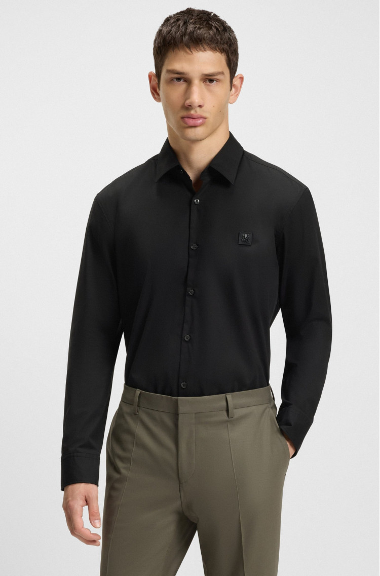 сорочка ділова Slim Fit (481933), колір Чорний - №2