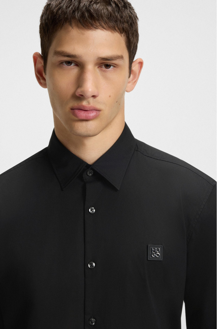 сорочка ділова Slim Fit (481933), колір Чорний - №5