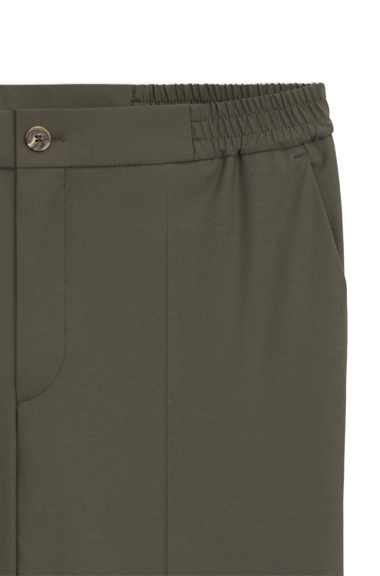 Брюки костюмные Slim Fit Высокая для мужчин (481942), цвет Оливковый - №6
