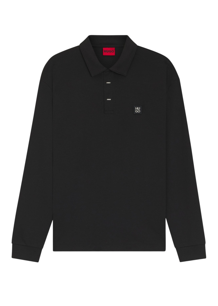Поло с длинным рукавом Relaxed Fit (481954), цвет Черный - №1
