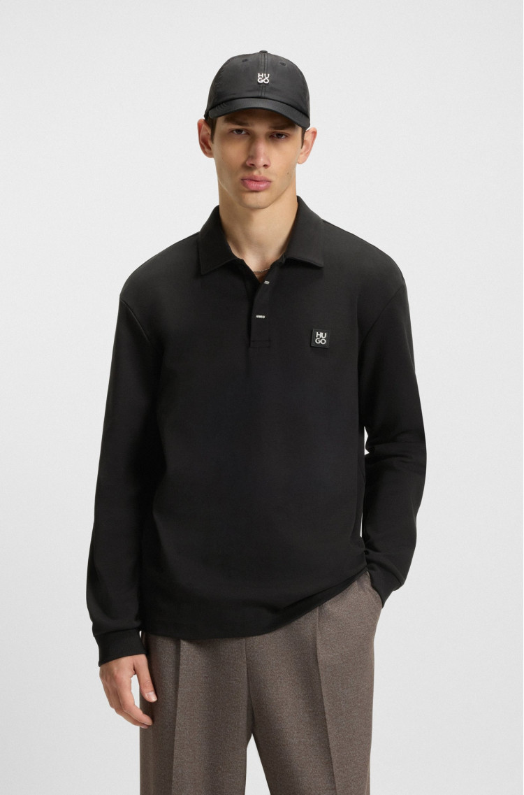 Поло с длинным рукавом Relaxed Fit (481954), цвет Черный - №2