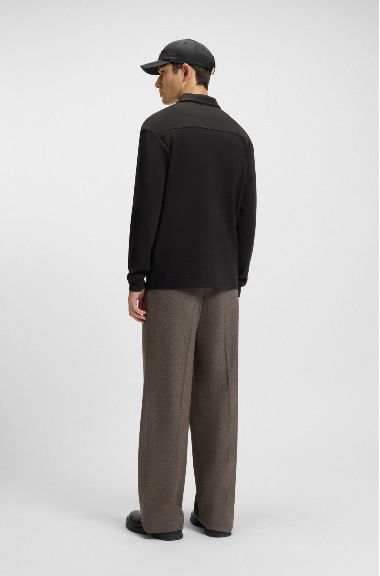 Поло с длинным рукавом Relaxed Fit (481954), цвет Черный - №4