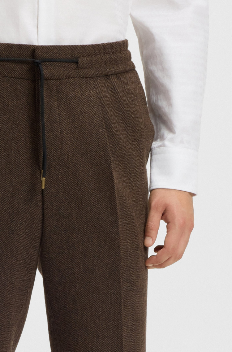 Брюки повседневные Slim Fit Средняя для мужчин (481973), цвет Коричневый - №5