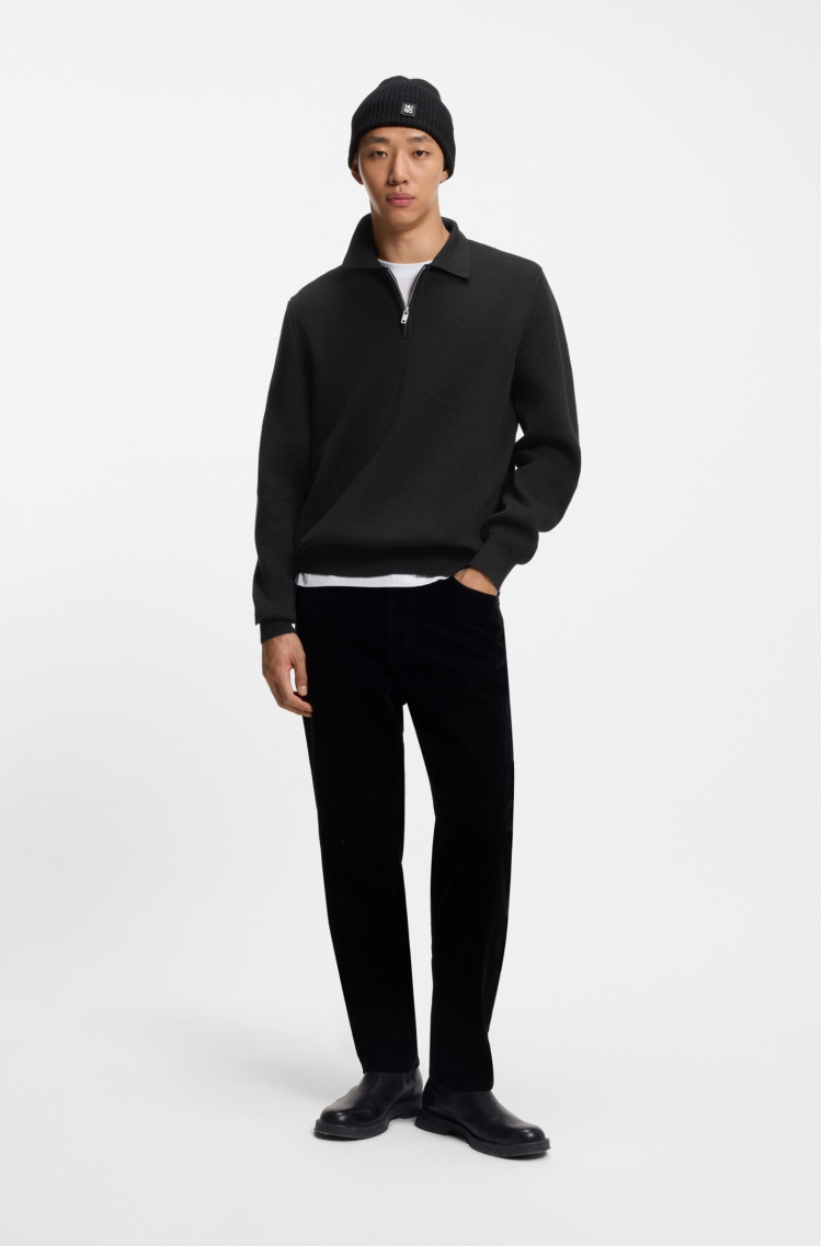 Поло з длинним рукавом Relaxed Fit (482021), колір Чорний - №5