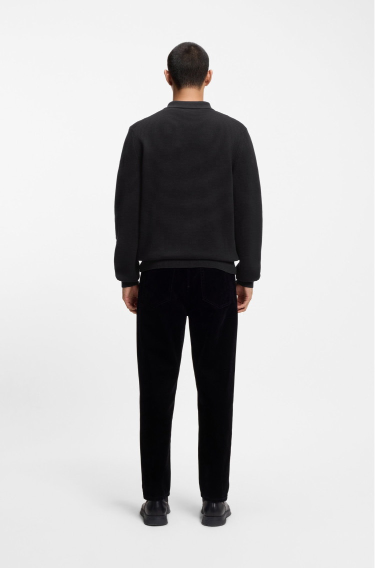 Поло з длинним рукавом Relaxed Fit (482021), колір Чорний - №6