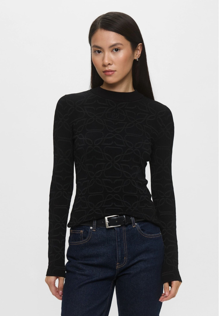 Джемпер Slim Fit для жінок (482116), колір Чорний - №2