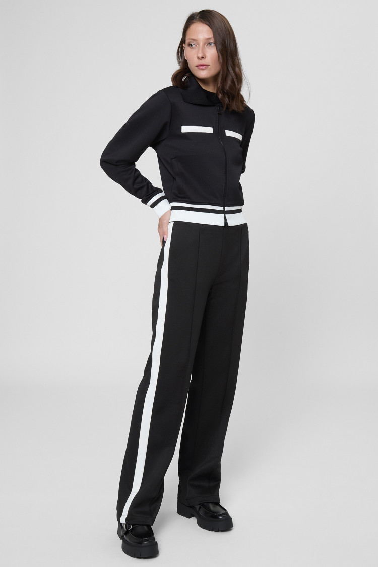 Брюки джерси Regular Fit Средняя для женщин (482122), цвет Черный - №3