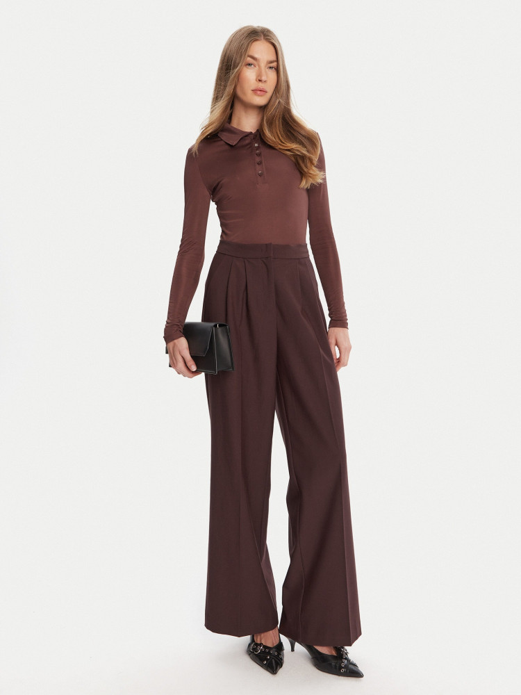 Футболка с длинным рукавом Slim Fit для женщин (482123), цвет Коричневый - №3