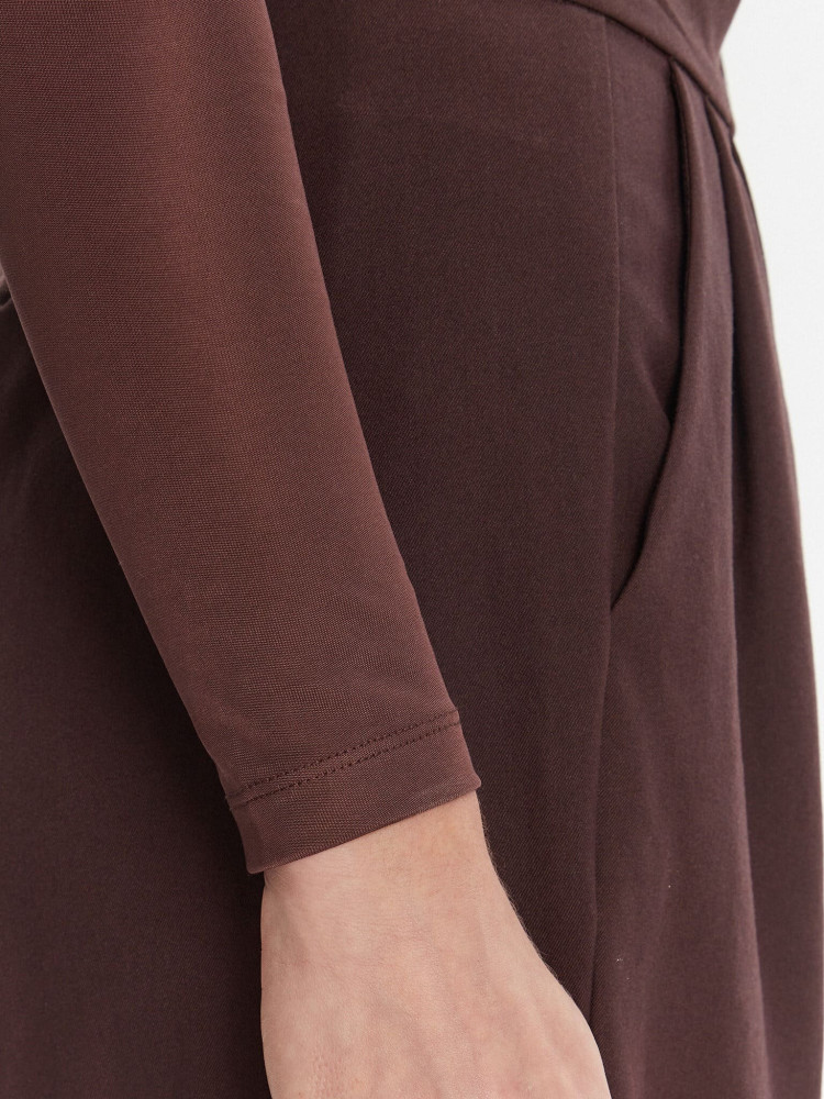 Футболка с длинным рукавом Slim Fit для женщин (482123), цвет Коричневый - №5