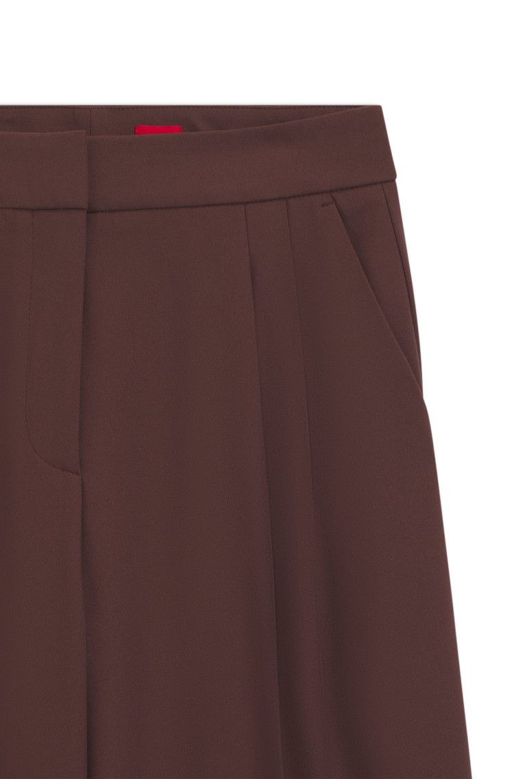 Брюки костюмные Relaxed Fit Высокая для женщин (482125), цвет Коричневый - №6