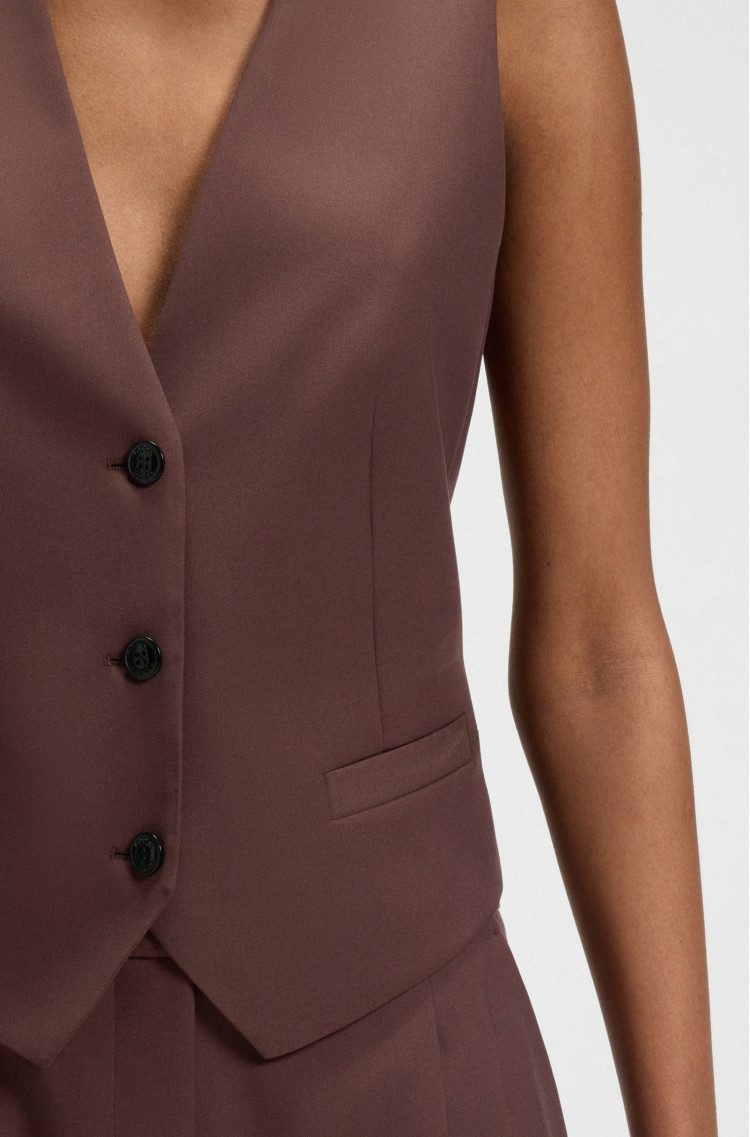 Жилет Slim Fit для женщин (482128), цвет Коричневый - №5