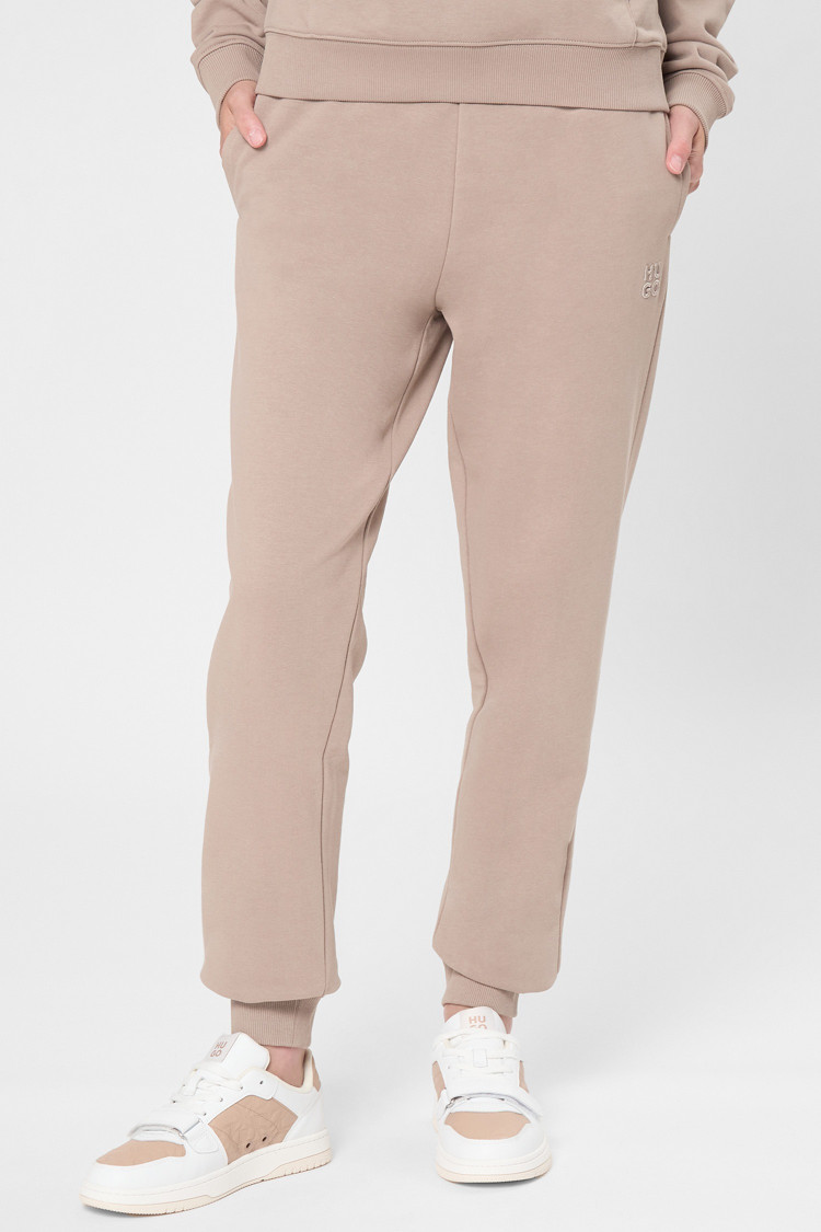 Брюки джерси Regular Fit Высокая для женщин (482150), цвет Бежевый - №2