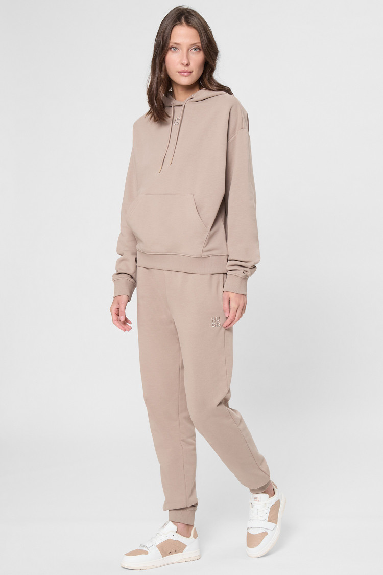 Брюки джерси Regular Fit Высокая для женщин (482150), цвет Бежевый - №3
