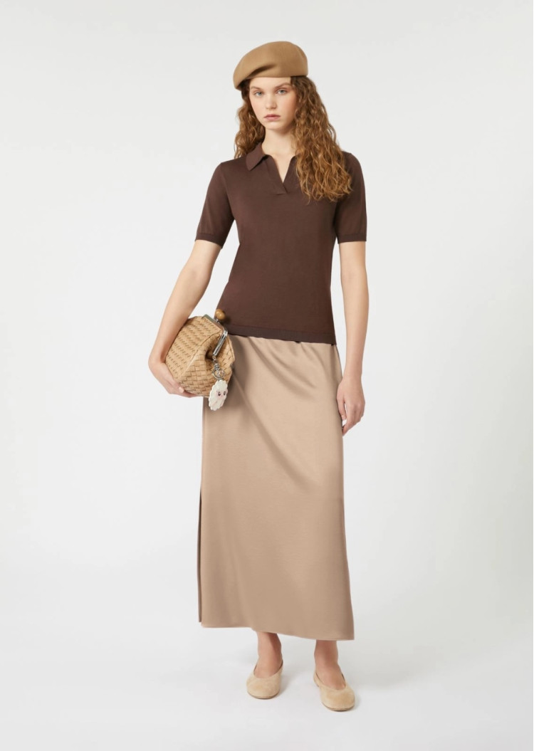 Юбка макси Regular Fit для женщин (482379), цвет Коричневый - №2