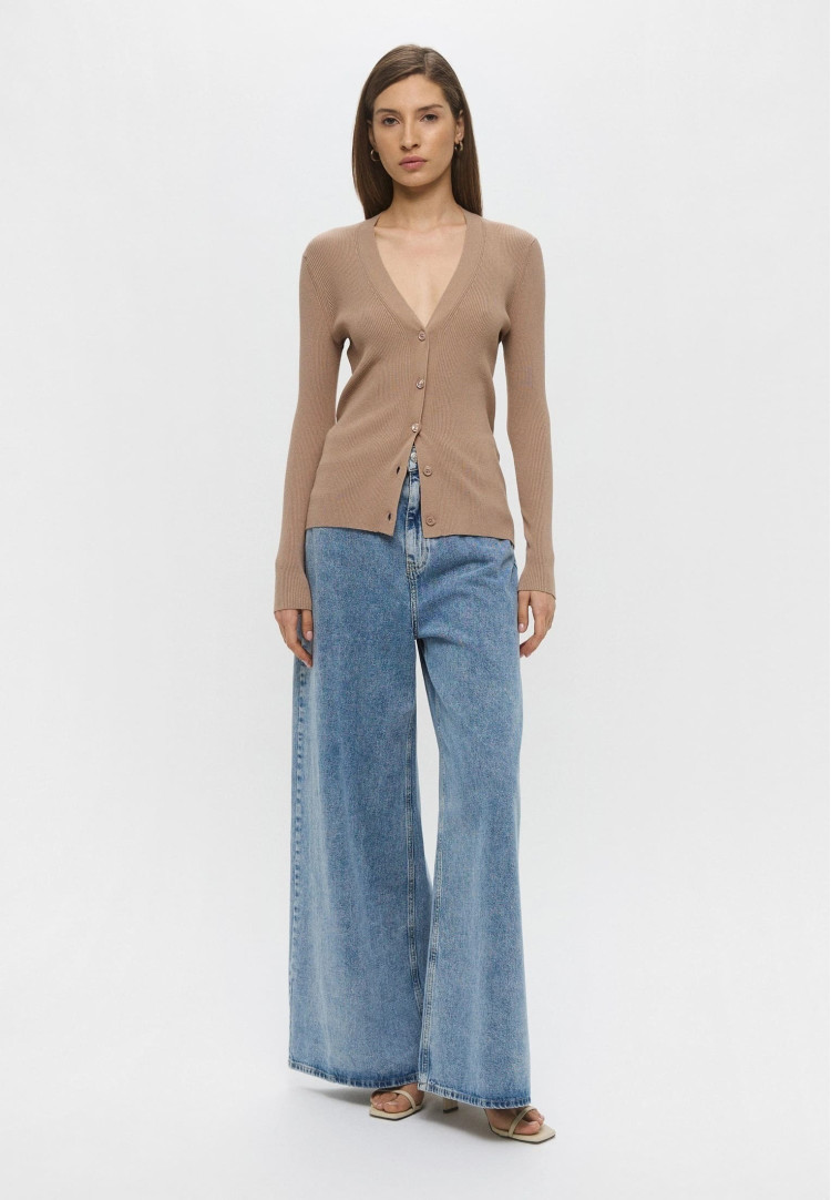 Кофта Slim Fit для жінок (482380), колір Коричневий - №3