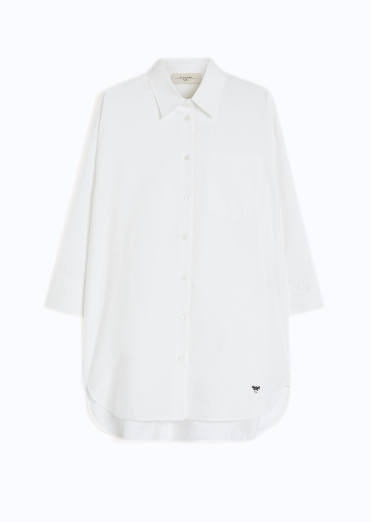 Сорочка з довгим рукавом Relaxed Fit для жінок (482382), колір Білий - №1