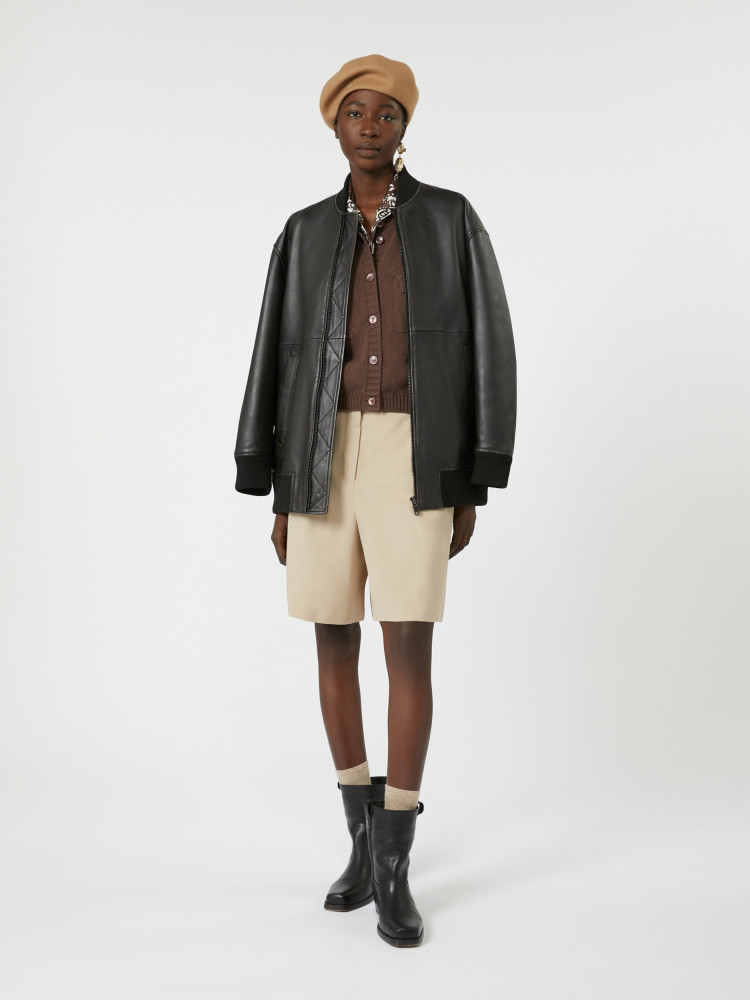 Куртка кожанная Relaxed Fit — фото 3
