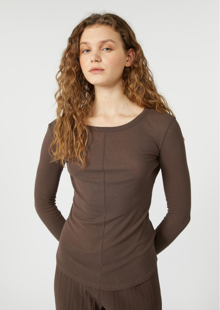 Футболка с длинным рукавом Slim Fit — фото 5