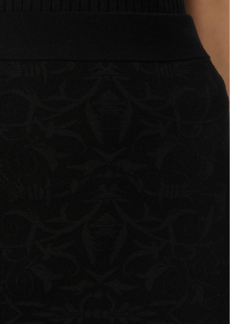 Юбка миди Slim Fit для женщин (482438), цвет Черный - №4