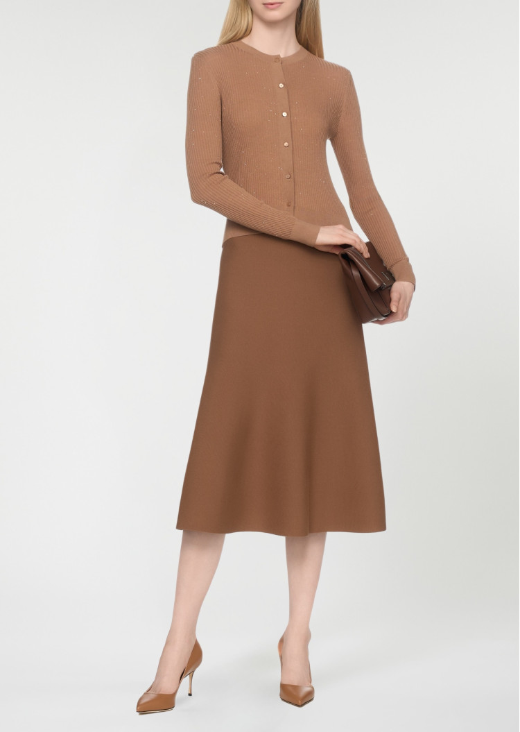 Юбка миди Regular Fit для женщин (482440), цвет Коричневый - №3