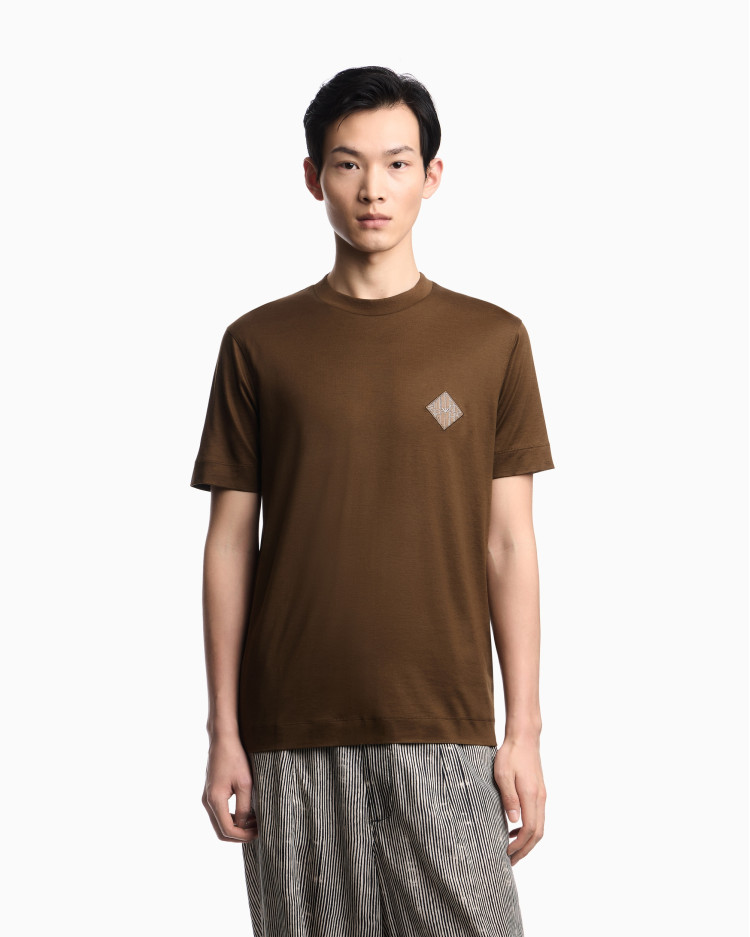 Футболка Slim Fit для мужчин (484395), цвет Коричневый - №2