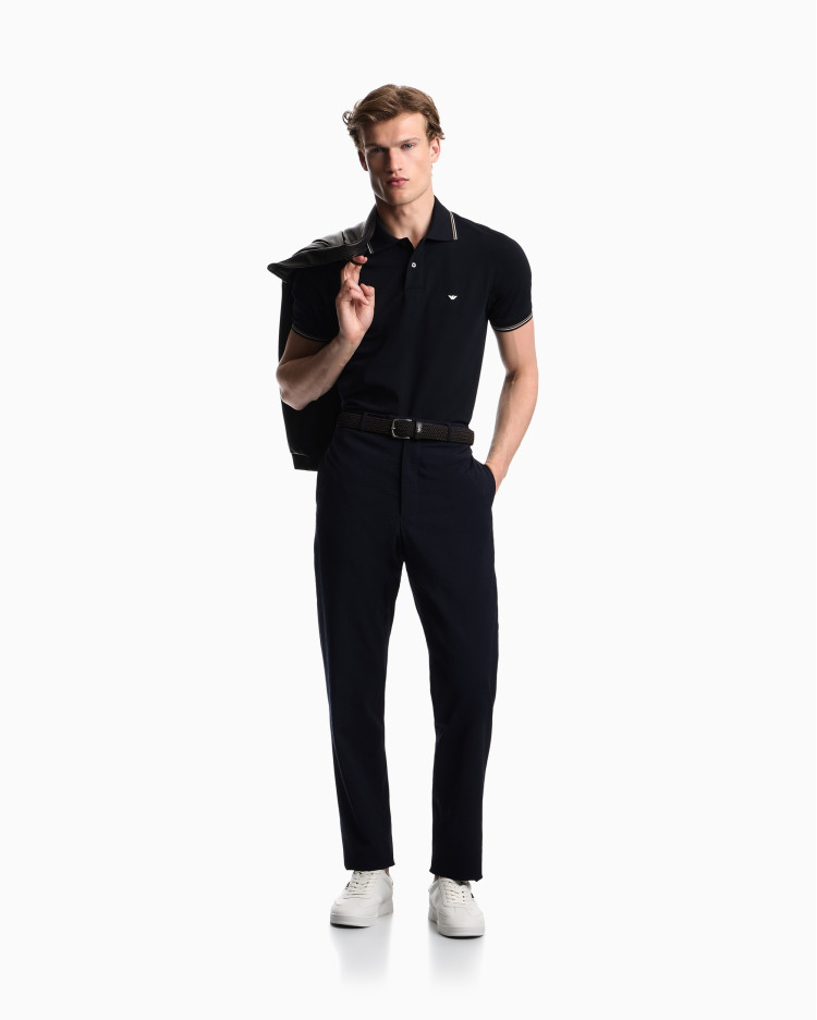 Поло Slim Fit для мужчин (484467), цвет Синий - №3
