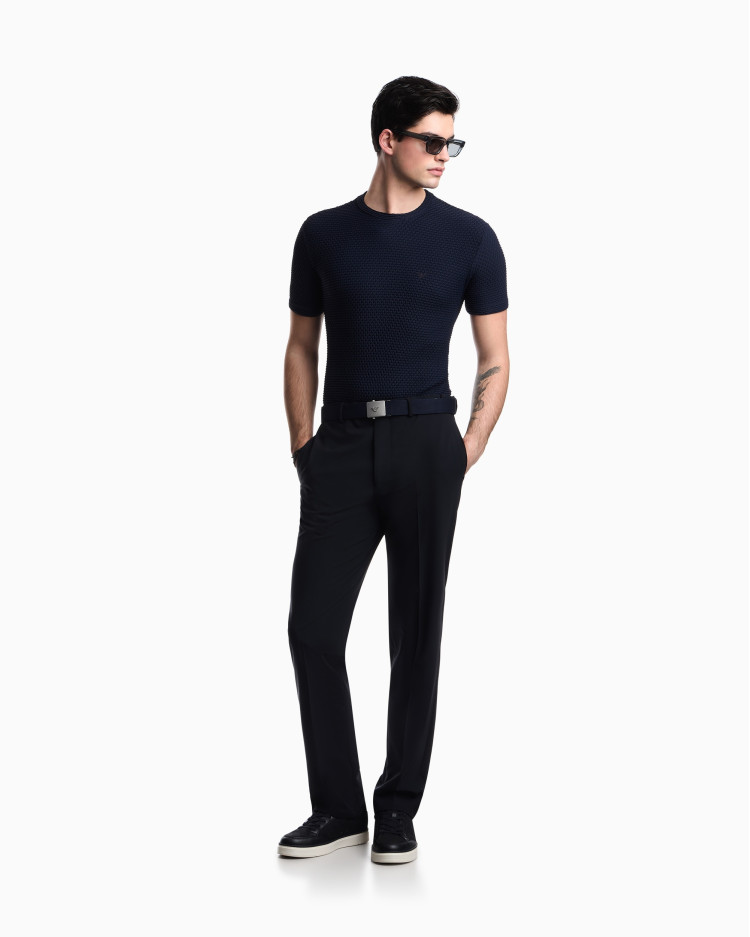 Футболка трикотажная Regular Fit для мужчин (484493), цвет Синий - №3