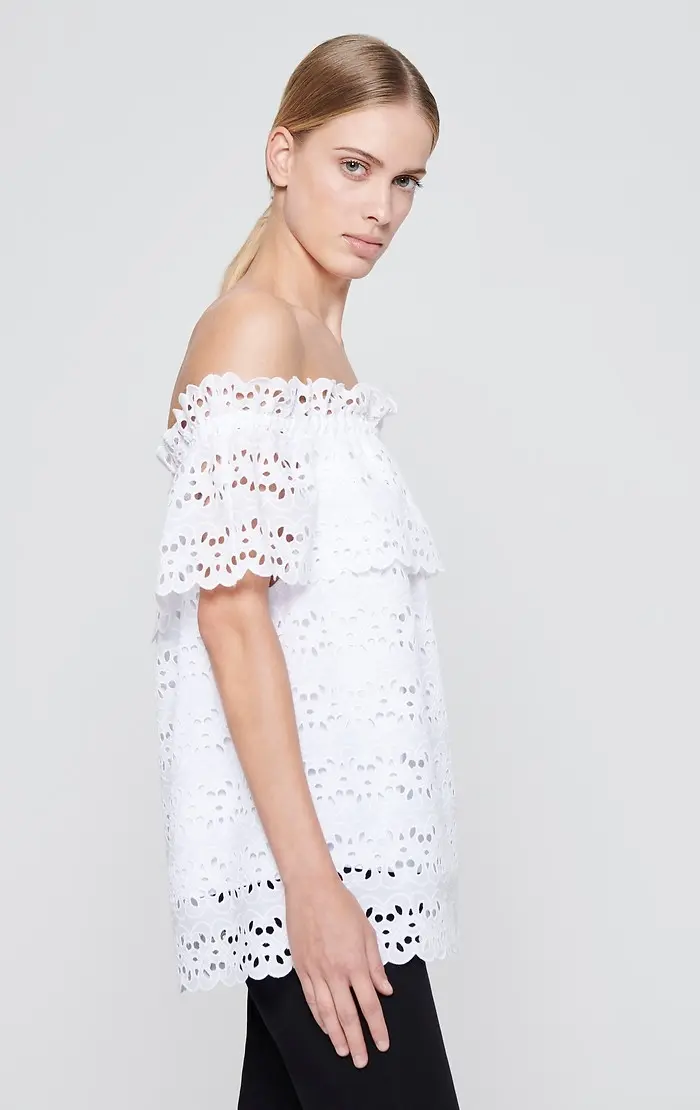 Блуза з коротким рукавом Regular Fit для жінок (454139), колір Білий - №2