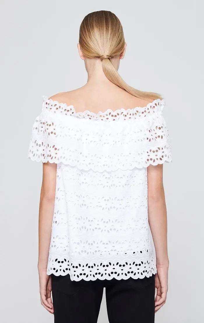 Блуза з коротким рукавом Regular Fit для жінок (454139), колір Білий - №4