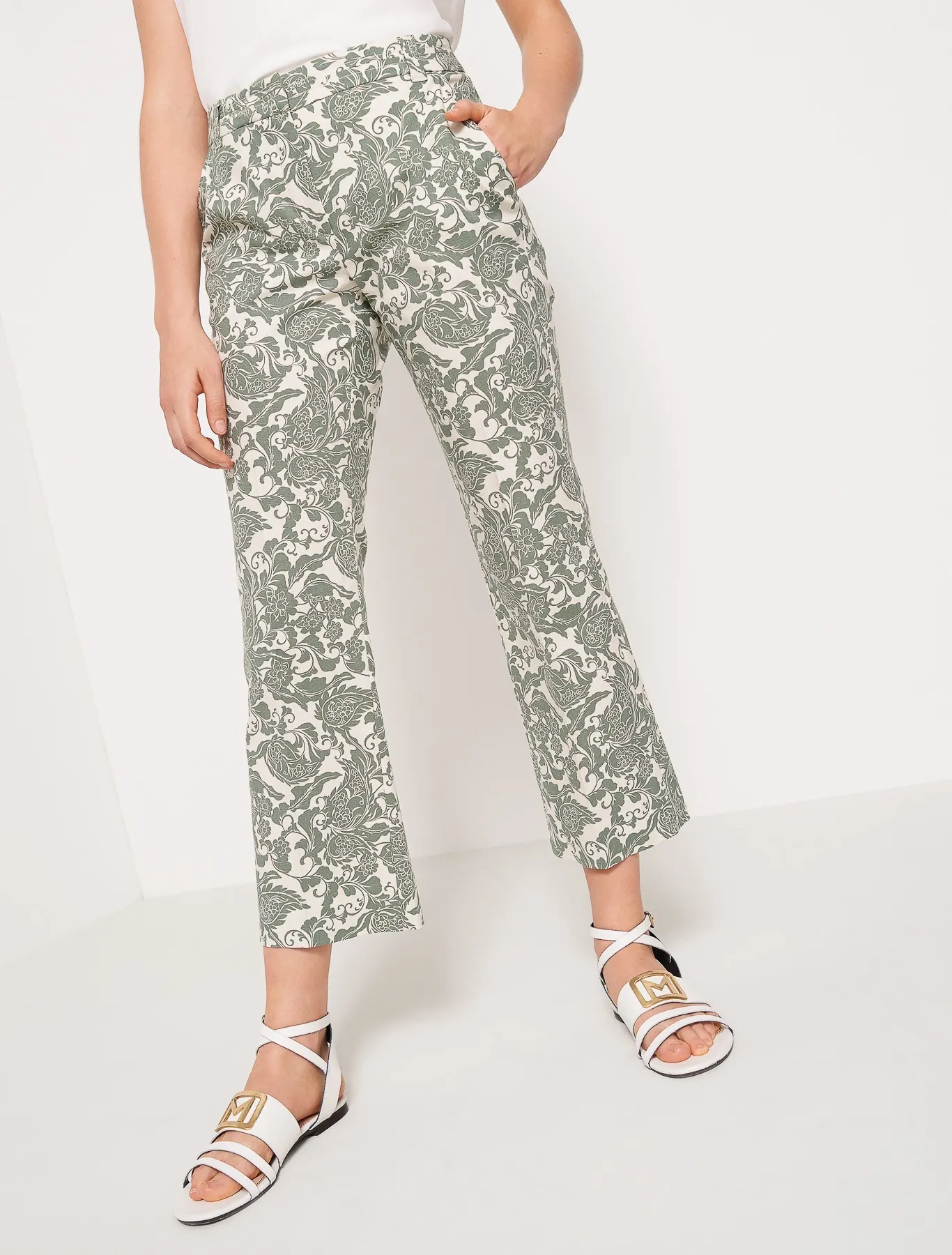 Брюки повседневные Slim Fit Низкая для женщин (460970), цвет Белый - №3