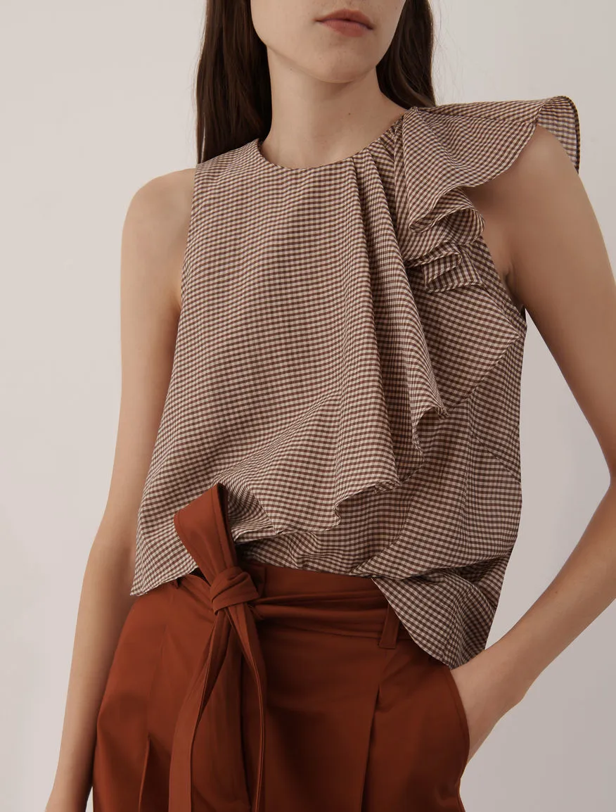 Блуза топ Regular Fit для жінок (468376), колір Коричневий - №2