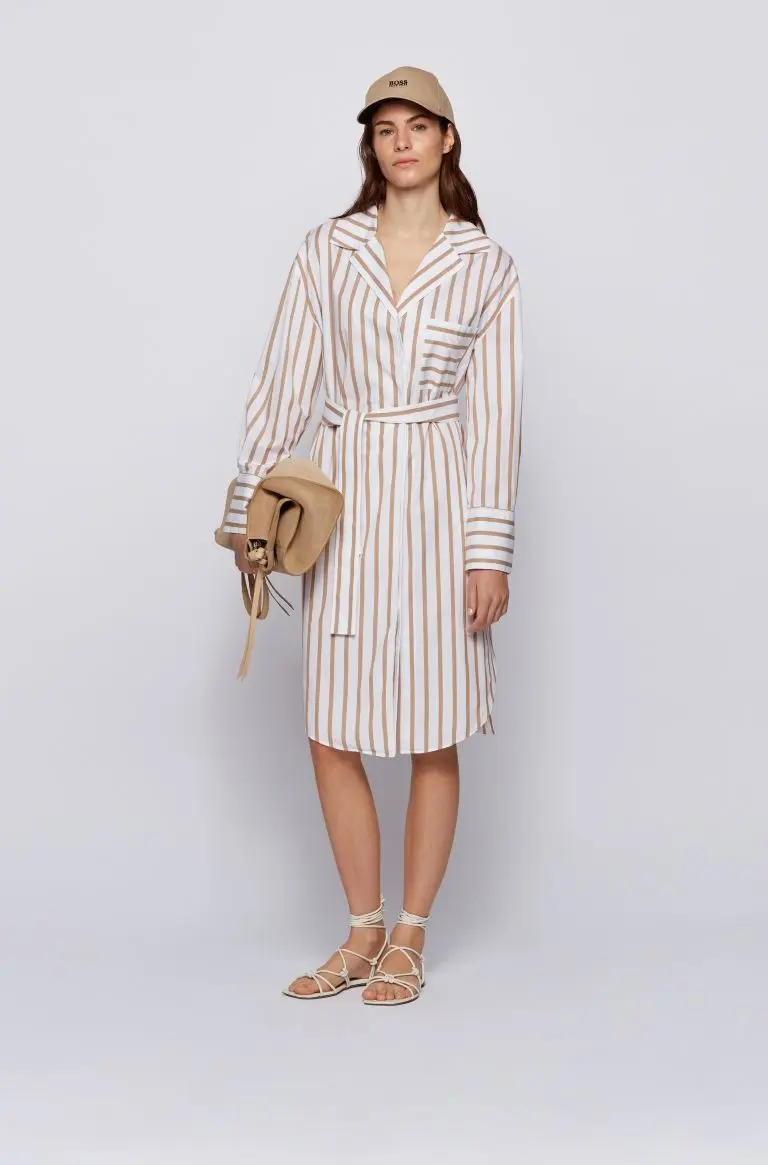 Сукні міді Relaxed Fit для жінок (468458), колір Білий - №3