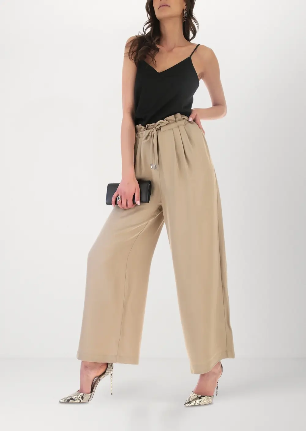 Брюки повсякденні Relaxed Fit Висока для жінок (469056), колір Бежевий - №3