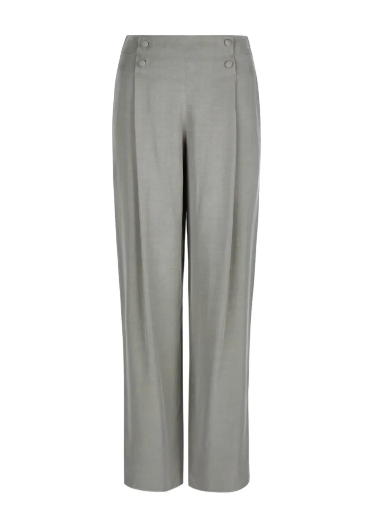 Брюки fashion Regular Fit Висока для жінок (469114), колір Зелений - №1