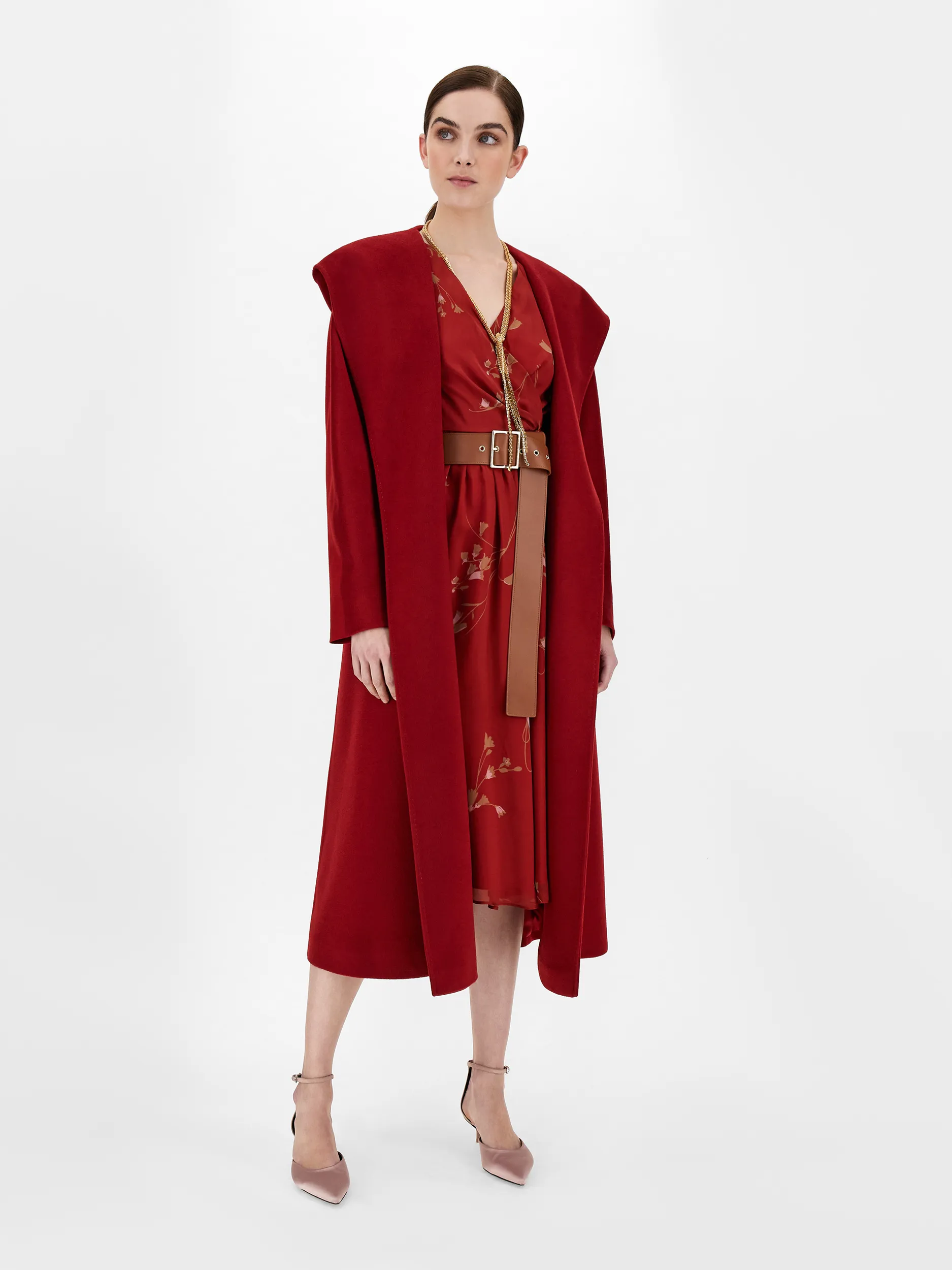 Сукні міді Regular Fit для жінок (470327), колір Червоний - №3