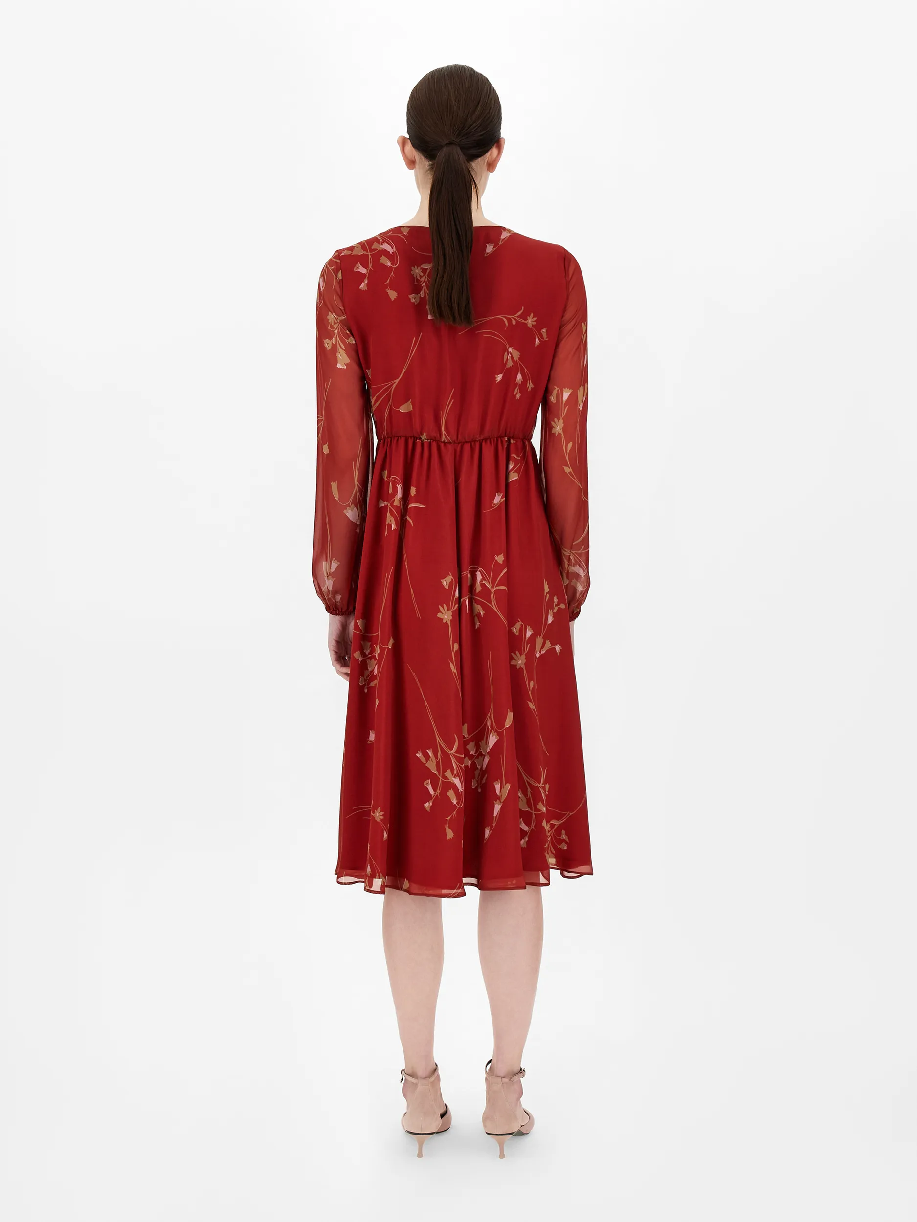 Сукні міді Regular Fit для жінок (470327), колір Червоний - №4