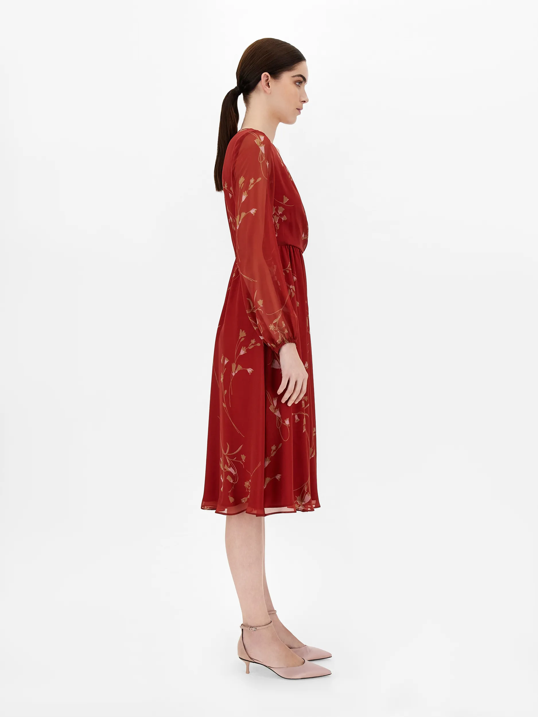 Сукні міді Regular Fit для жінок (470327), колір Червоний - №5