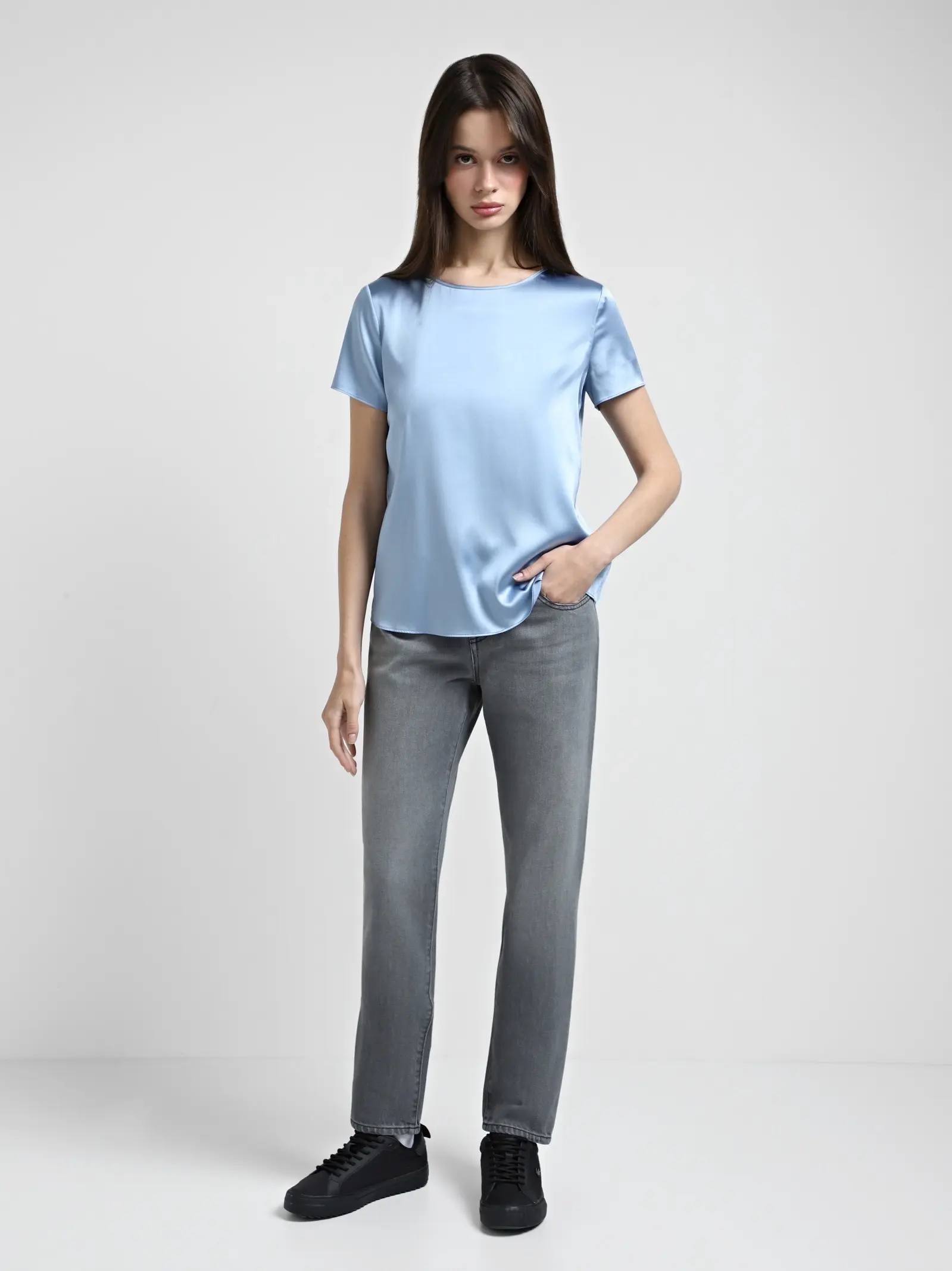 Джинси Regular Regular Fit Середня для жінок (473994), колір Сірий - №3