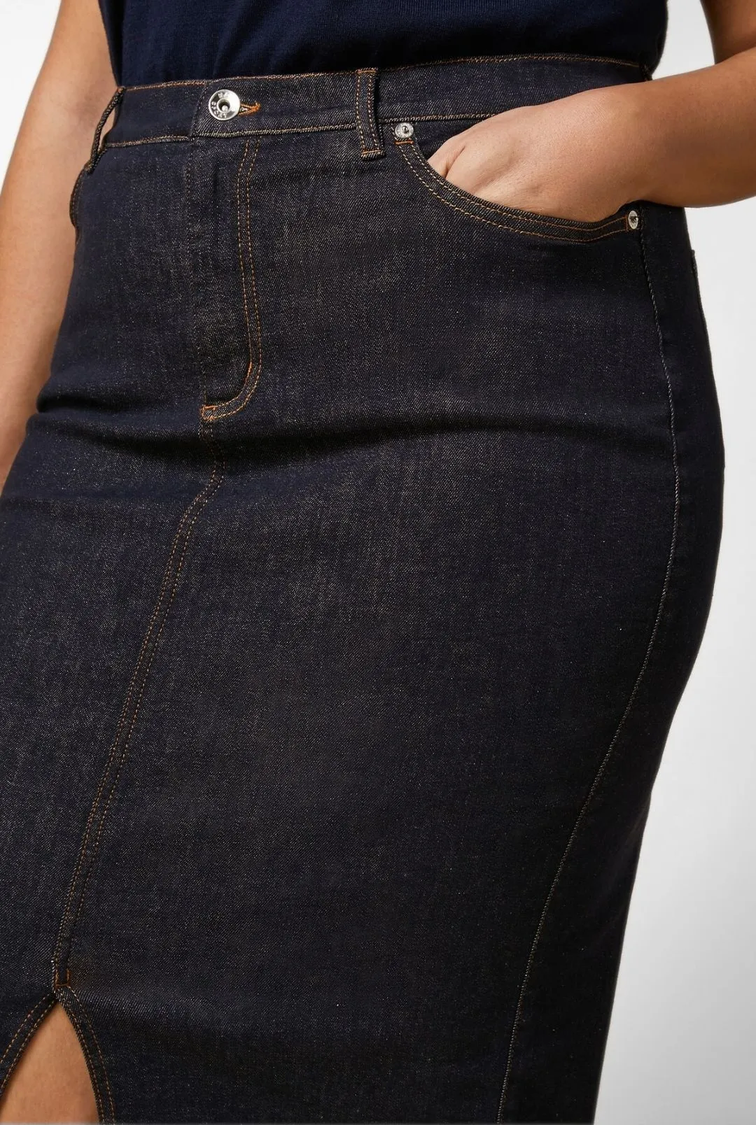 Юбка миди Slim Fit для женщин (474867), цвет Синий - №5