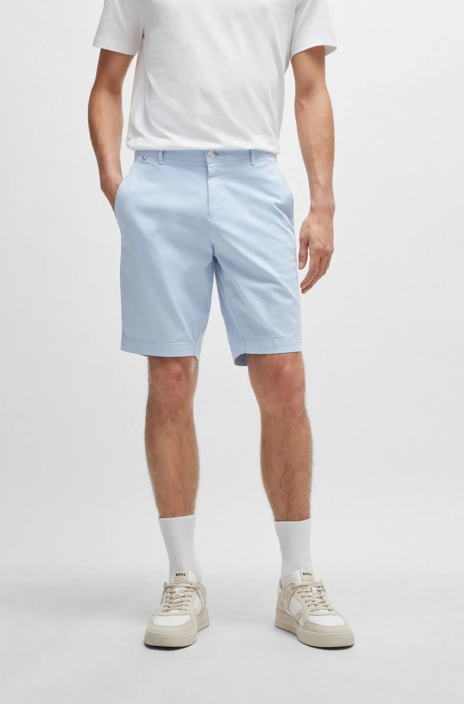 Шорти Slim Fit Середня для чоловіків (475160), колір Синій - №3