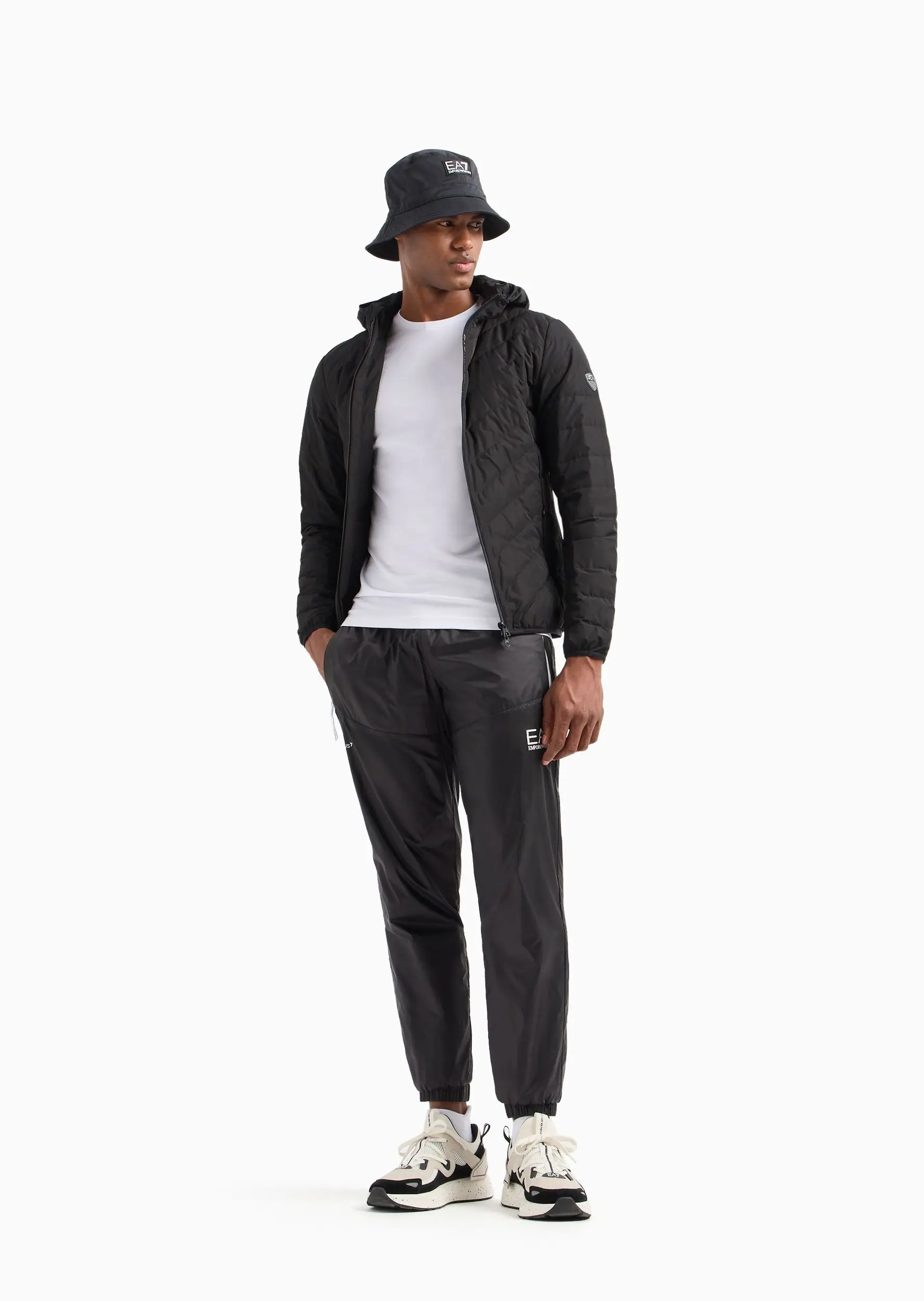 Пуховик тонкий Slim Fit для чоловіків (475485), колір Чорний - №5