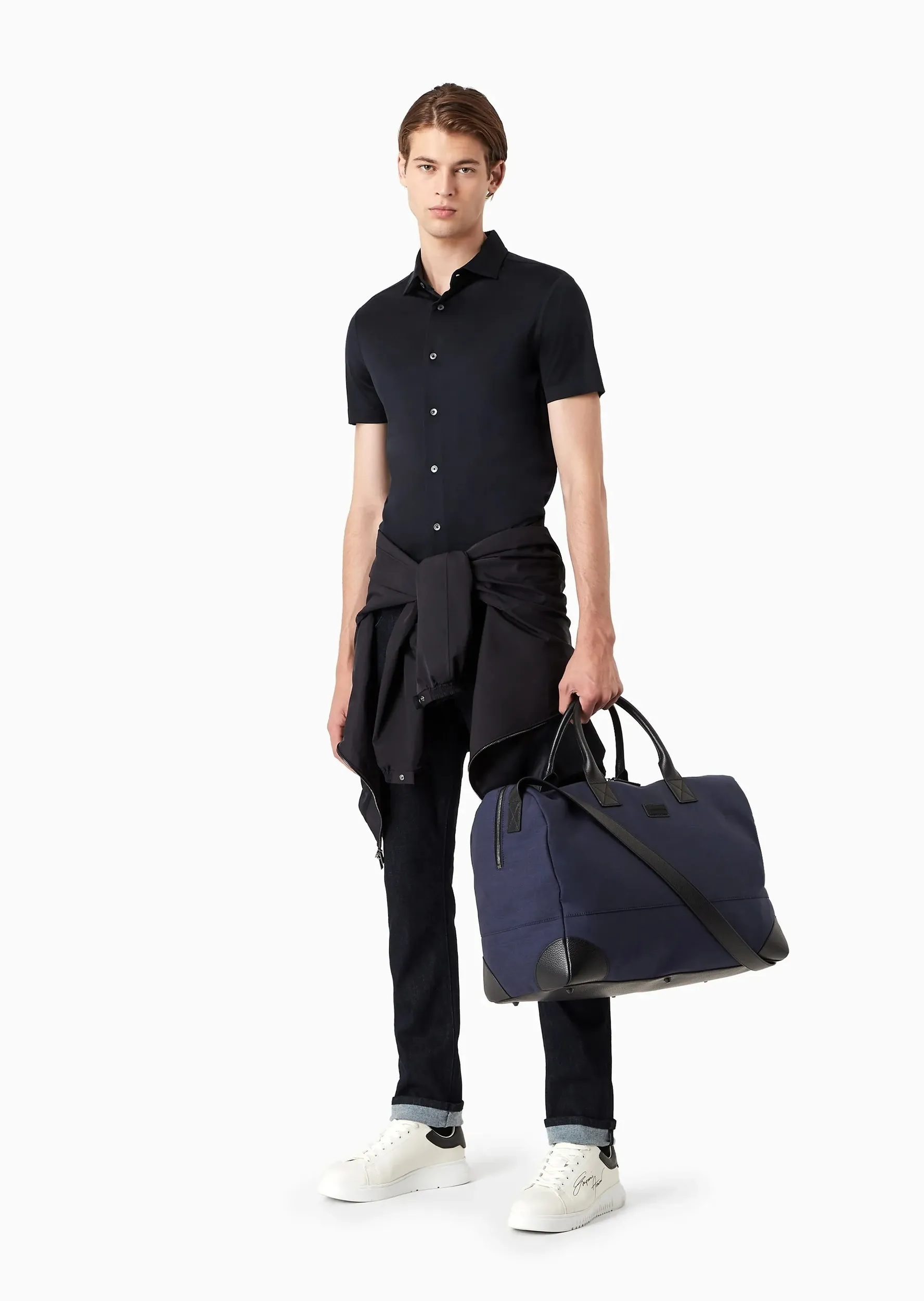 Сорочка повсякденна з коротким рукавом Slim Fit для чоловіків (475588), колір Синій - №3