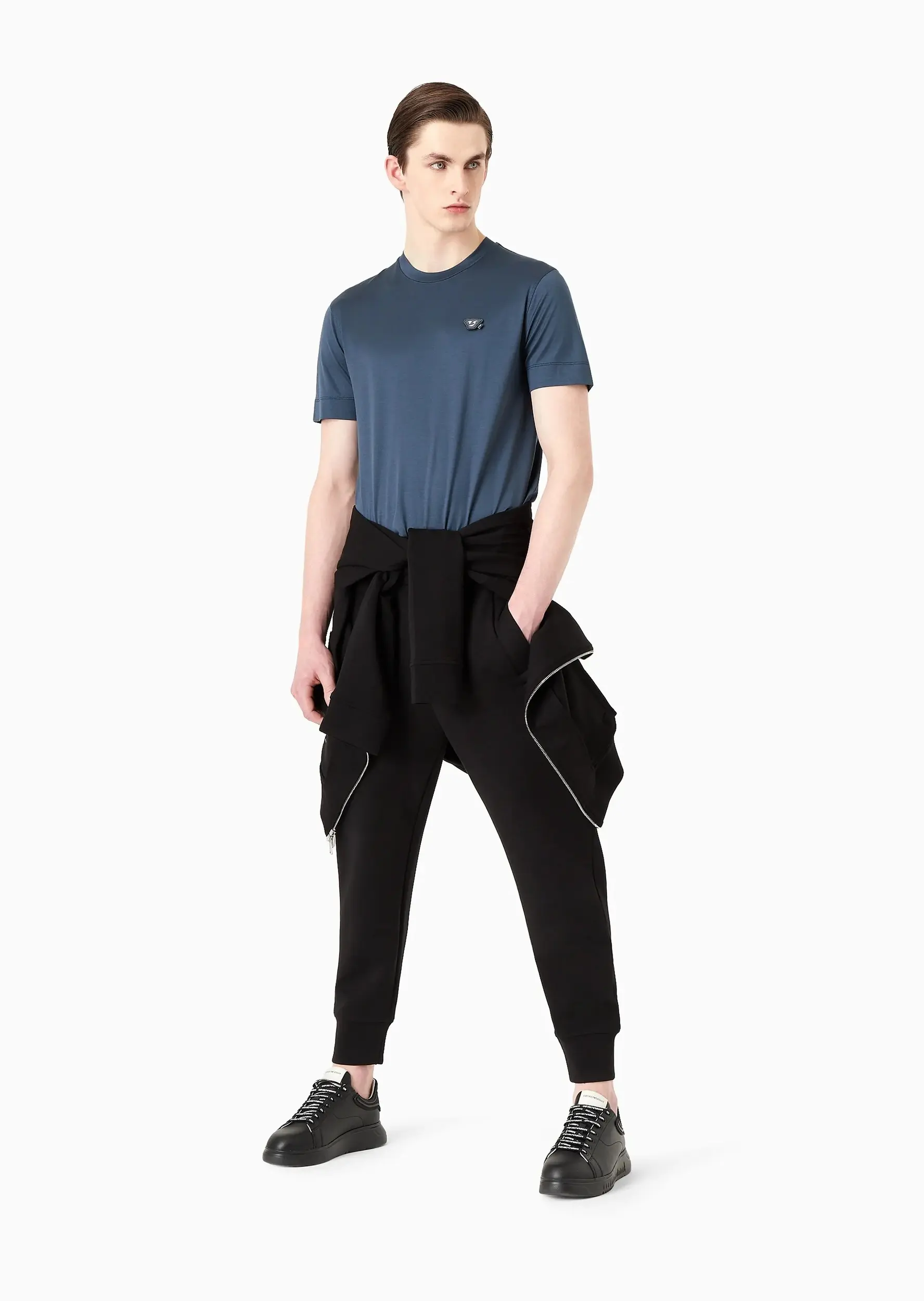Брюки джерси Regular Fit Высокая для мужчин (475640), цвет Черный - №2